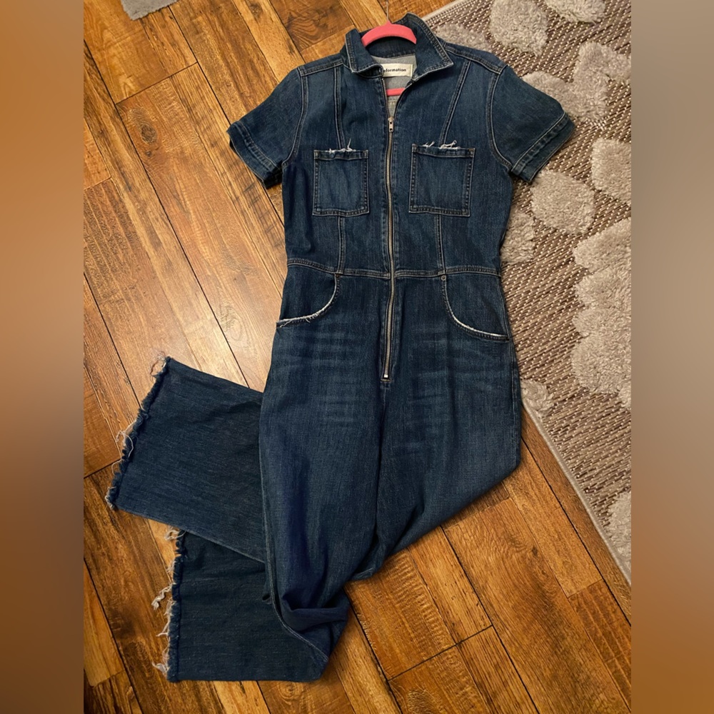 REFORMATION denim jumpsuit “Georgia”. Sustainable fashion